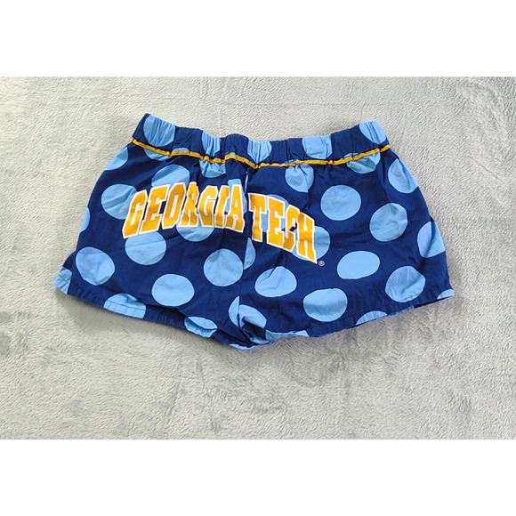Georgia Tech Shorts Womens Size Medium Blue Lounge Shorts Draw String - Picture 2 of 10